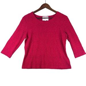 Vintage Robin Clayton Designs Festive Holiday Embroidered Red Shirt Woman’s L